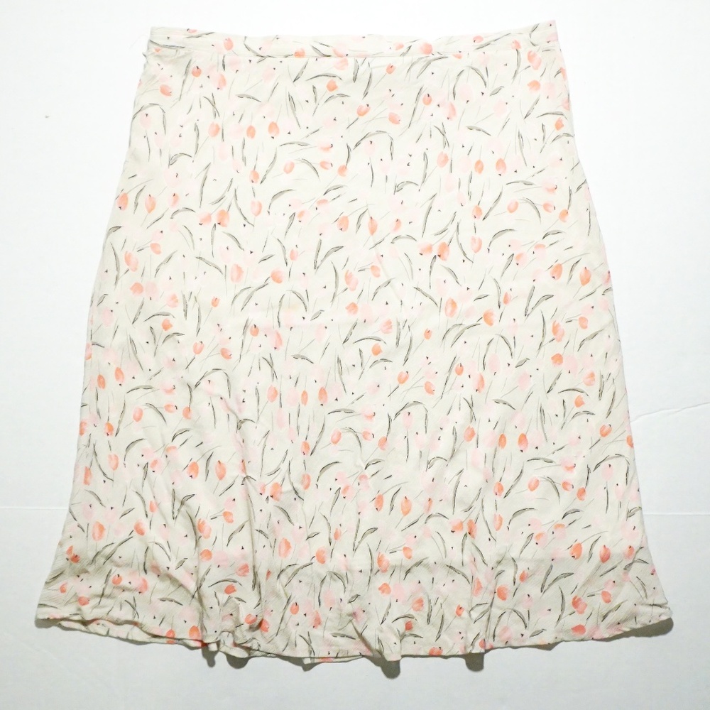 Dress Barn Floral Tulip Skirt Pink